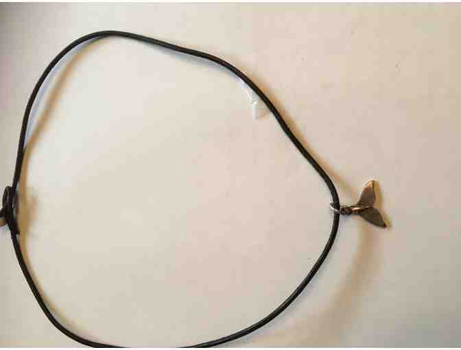 Silver Whale Tail Charm Necklace