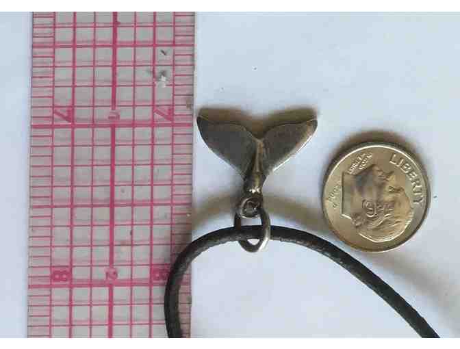 Silver Whale Tail Charm Necklace