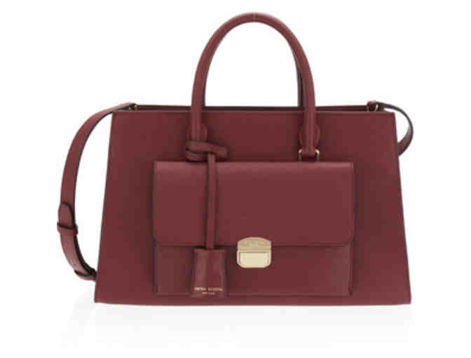 Hutton Top Handle Satchel in Red by Henri Bendel