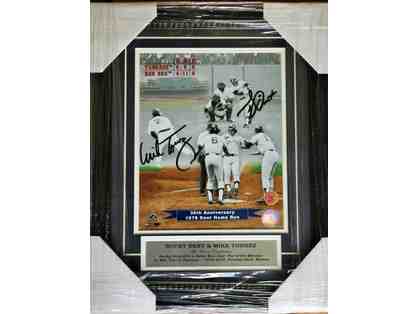 Official Yankees v. Red Sox Picture Autographed by Dent and Torrez