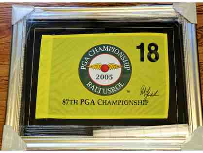 PGA Championship Baltusrol 2005 Flag Signed by Mickelson