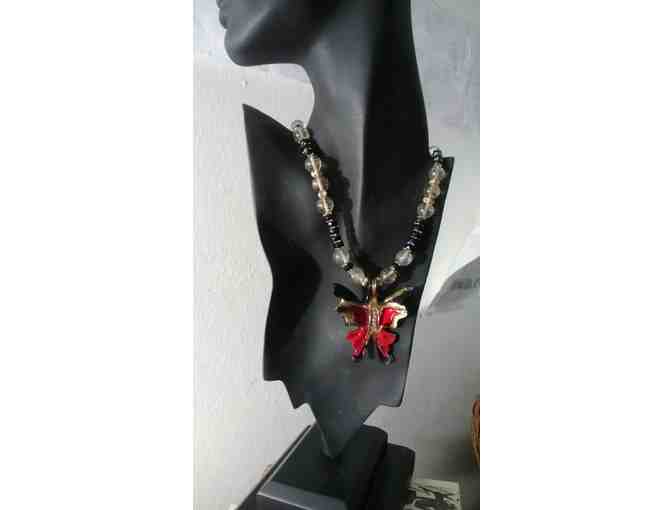 One of a kind necklace with Murano glass butterfly