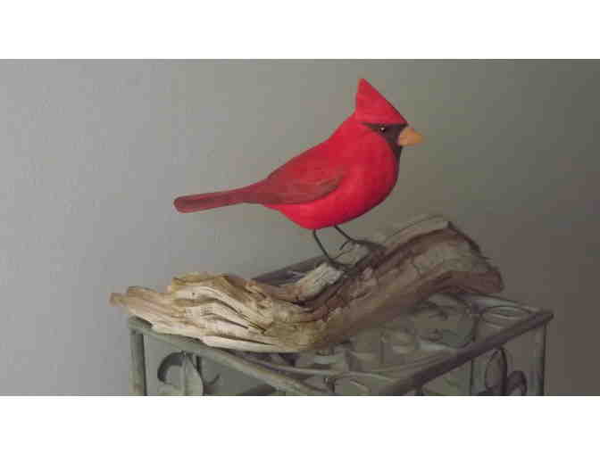 Wood Carved Cardinal by Nick's Birds - Photo 1