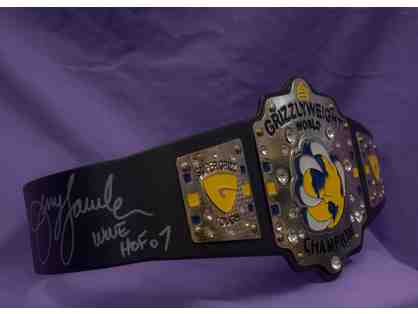 Autographed Grizzlies Championship Wrestling Belt