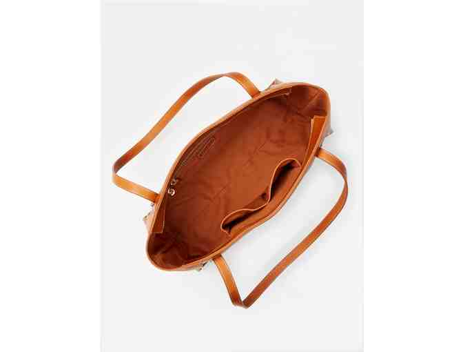 COMFORT ZONE: Natural Leather Tote by J. McLaughlin