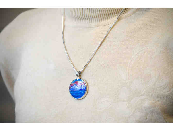 COMFORT ZONE: Enameled Pendant 'View from the Bow on a Windy Day'; Nancy Boldt, VT