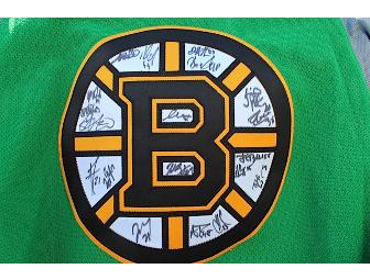 Boston Bruins! Team Signed! Green Practice Game Jersey from St. Patricks Day!