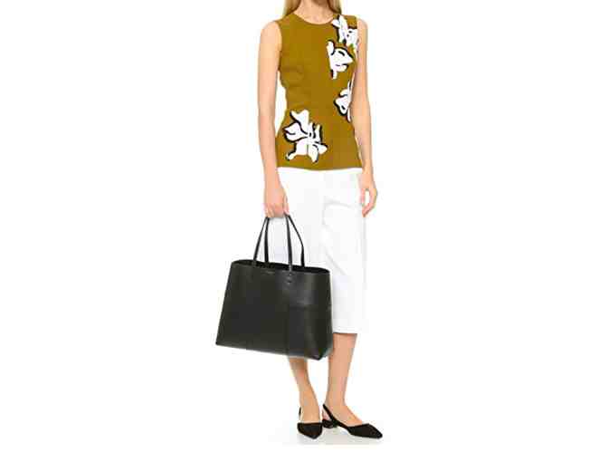Tory Burch Block T Tote with Matching Zip Pouch in Black