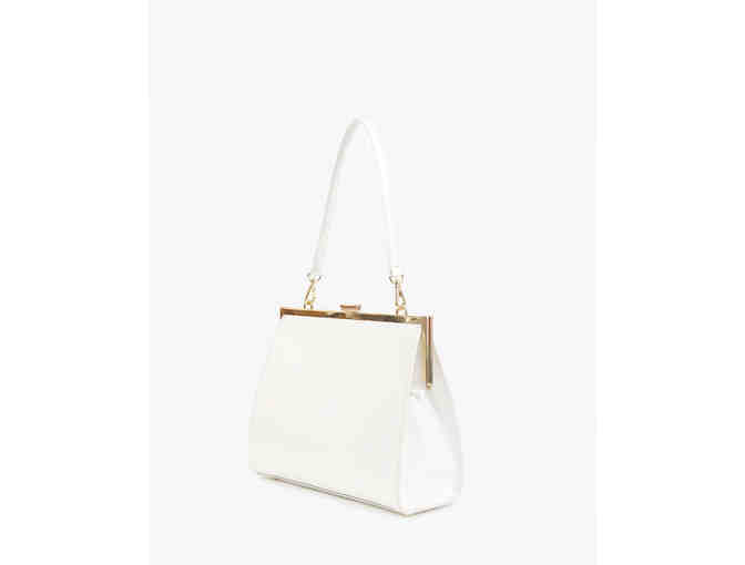Neely & Chloe - No. 43 The Frame Bag in Patent White
