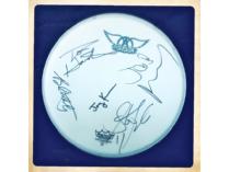 AEROSMITH - Drum Head Signed by All Band Members!