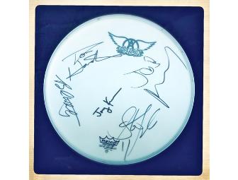 AEROSMITH - Drum Head Signed by All Band Members! - Photo 1