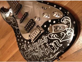 Fender Squier Strat Signed by James Durbin and Orianthi!