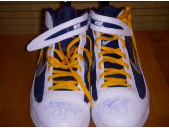 Pair of game-worn shoes autographed by O.J. Mayo