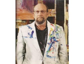 Painting by Andy Braitman - 'Sunset at the Lake', 31' x 31' Framed Oil on Canvas