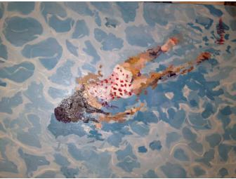 Painting by Nancy B. Westfall: 'Hey Mom WATCH', 24' x 24' Acrylic on Canvas