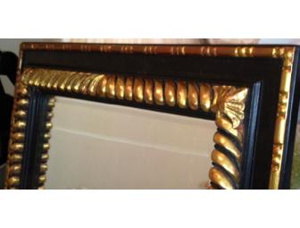 Darnell & Company, LLC: Antique Mirror with Black & Guilded Finish