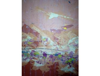 Decade: Original Mixed Media by Alexis Walter, 'Kettle', 14' x 18' Framed