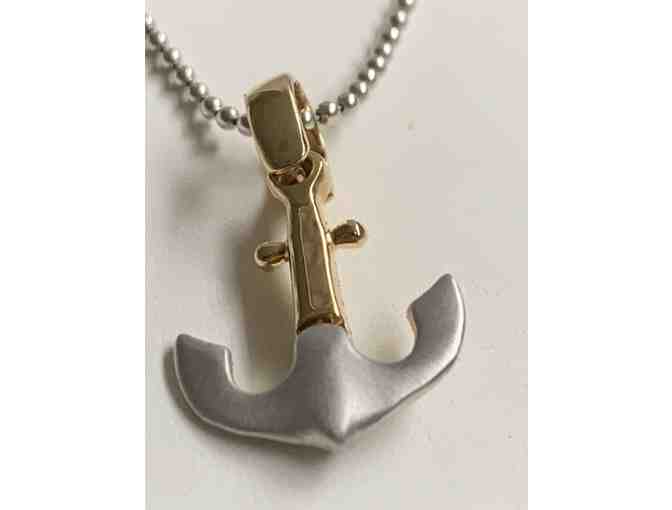 Gold Anchor Pendant and chain