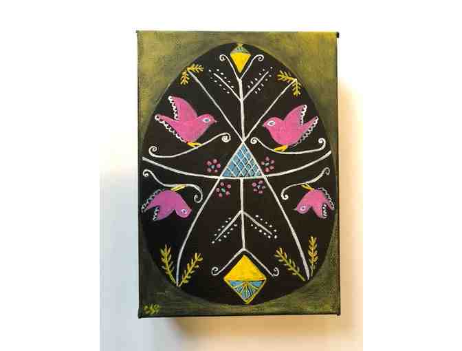 Pysanka Easter Egg designs - Pair of original paintings by Charmaine Bayntun