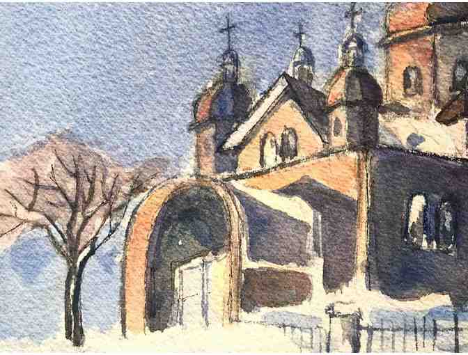 St. Mary's Ukrainian Church - Original Watercolour - Rebecca Chinn