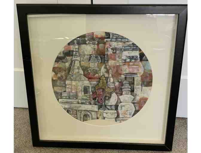 Seek Dream in Sukhothai - Original painting by Zhang Kexin