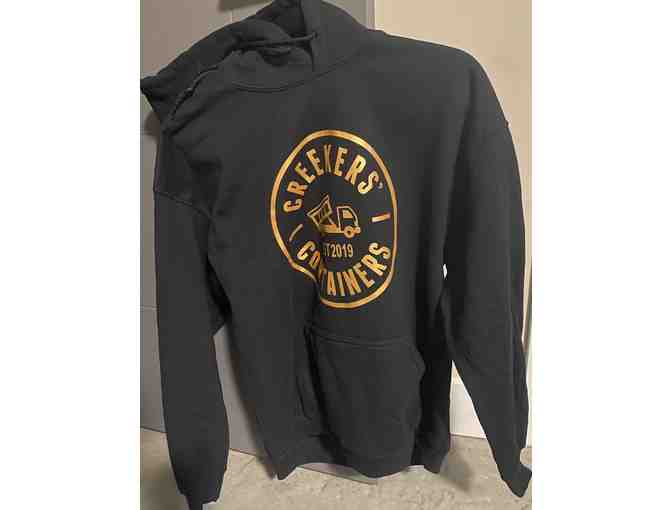 Creekers' Containers Donated a Bin Rental and Hoodie and T-shirt; Total Value $250