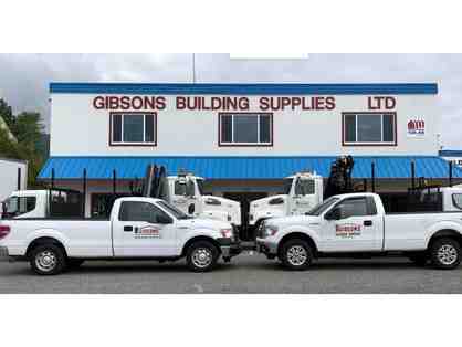 Gibsons Building Supplies $500 Gift Certificate