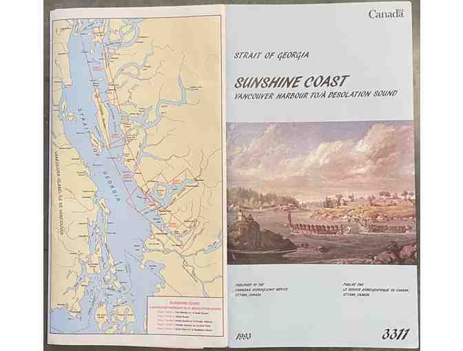 Marine Charts for Gulf Islands, Jervis Inlet and Desolation Sound, etc: Value $200