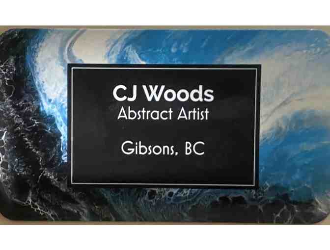 One Flower One Leaf: Painting titled 'CRIMSOM TIDE' and 2 T-shirts -Total Value $150