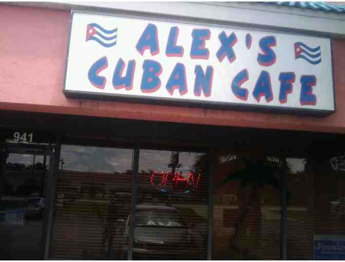 Two (2) $25 Gift Certificates for Alex's Cuban Cafe
