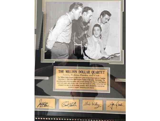 The Million Dollar Quartet (Elvis Presley, Carl Perkins, Jerry Lee Lewis, and Johnny Cash