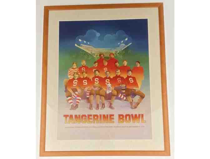 Framed Tangerine Bowl Poster from 1976 featuring BYU and Oklahoma State.