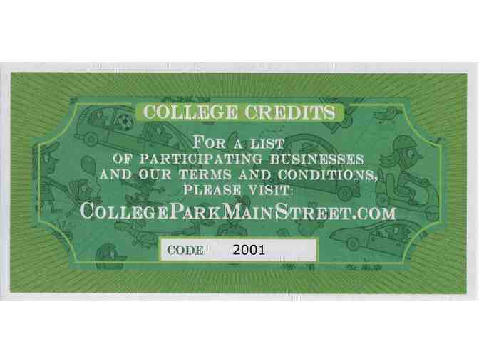 College Credits from College Park Main Street - $50 in College Credits