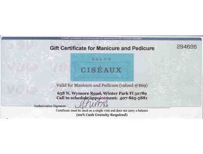 Gift Certificate for Salon Ciseaux for Manicure and Pedicure