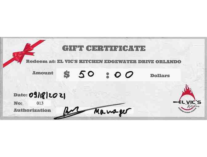 $50 Gift Certificate for El Vic's Kitchen in College Park
