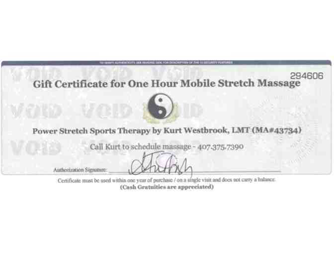 Mobile Stretch Massage - One Hour plus Pamper Basket