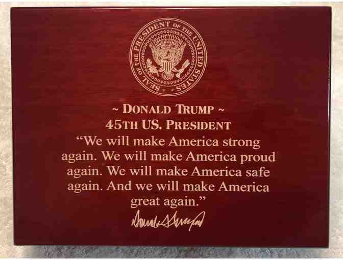 Humidor with Quote From President Donald Trump