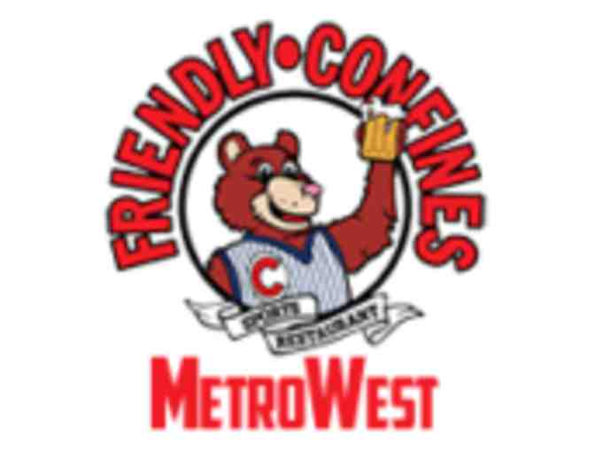 Four (4) $25 Gift Certificates to Friendly Confines Sports Restaurant Metro West Only