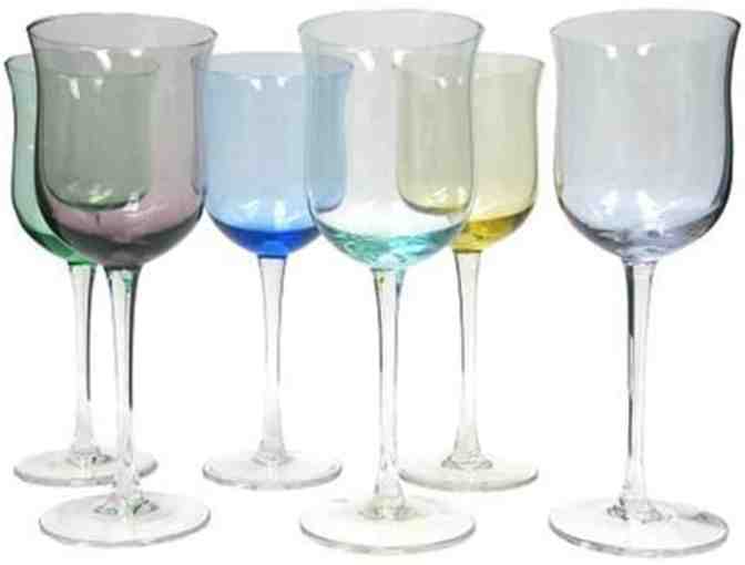 Block Crystal Kaleidoscope All-Purpose Goblets, Set of 6 (NEW)