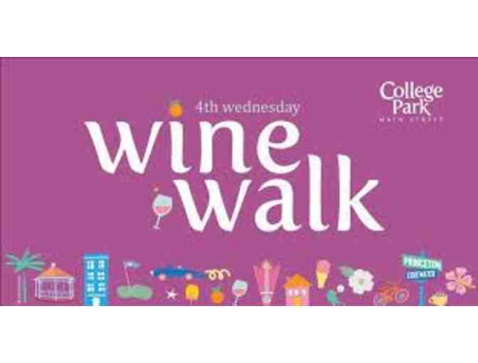 Four tickets to the Wine Walk with bottle of wine and four 32804 wine glasses - Photo 1