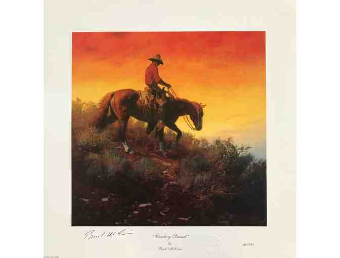 Signed LE Print of 'Cowboy Sunset' by Buck McCain