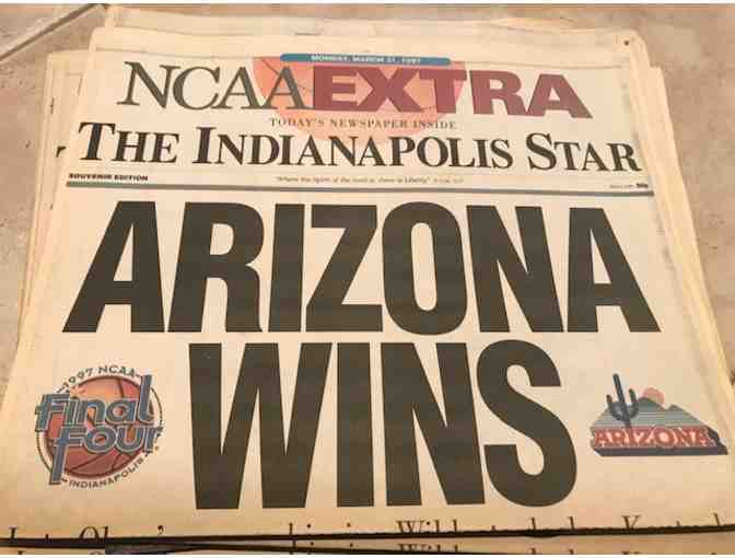 Arizona Wildcats Win!! 1997 NCAA Basketball Championship Newspapers