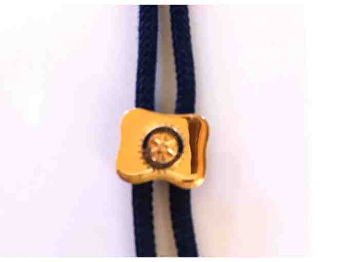 Rotary Bolo Tie with Gold Rotary wheel