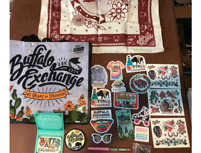 Buffalo Exchange: $50 gift card, tote, bandanna, and promotional materials