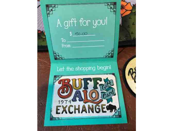 Buffalo Exchange: $50 gift card, tote, bandanna, and promotional materials