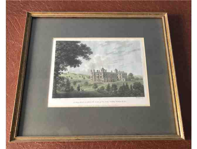 Antique Engraving of Audley House by William Watts