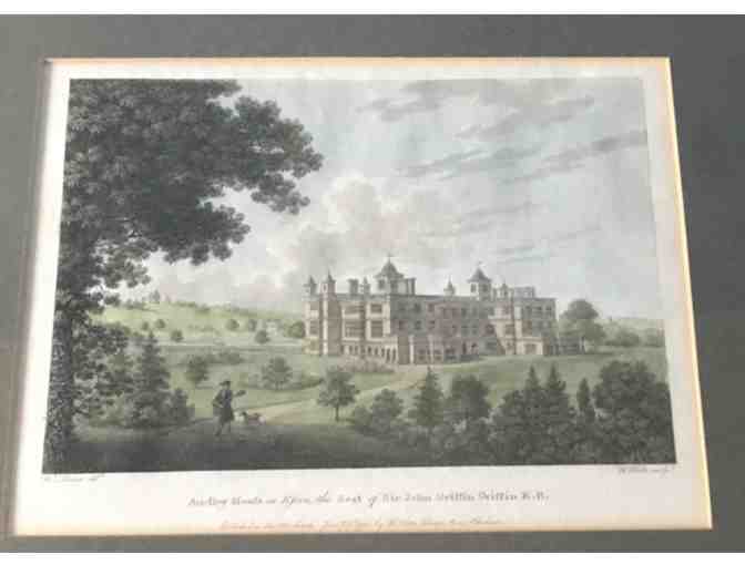 Antique Engraving of Audley House by William Watts