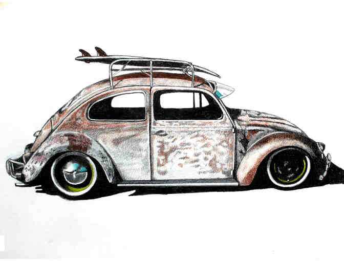 Art print: "Surfer Bug" by Chip Travers 16 x 20 - Photo 1