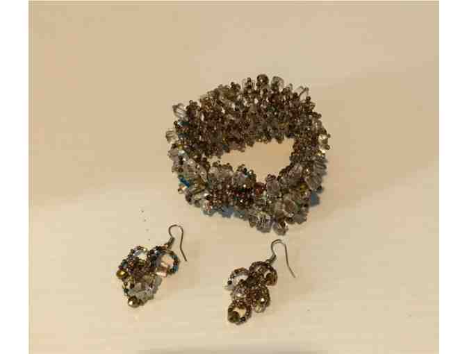 Beaded Bracelet and Earrings Set
