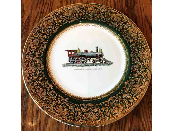 Train Plates (set of 6) and tiered serving platters